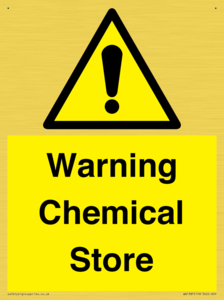 Warning Chemical Store